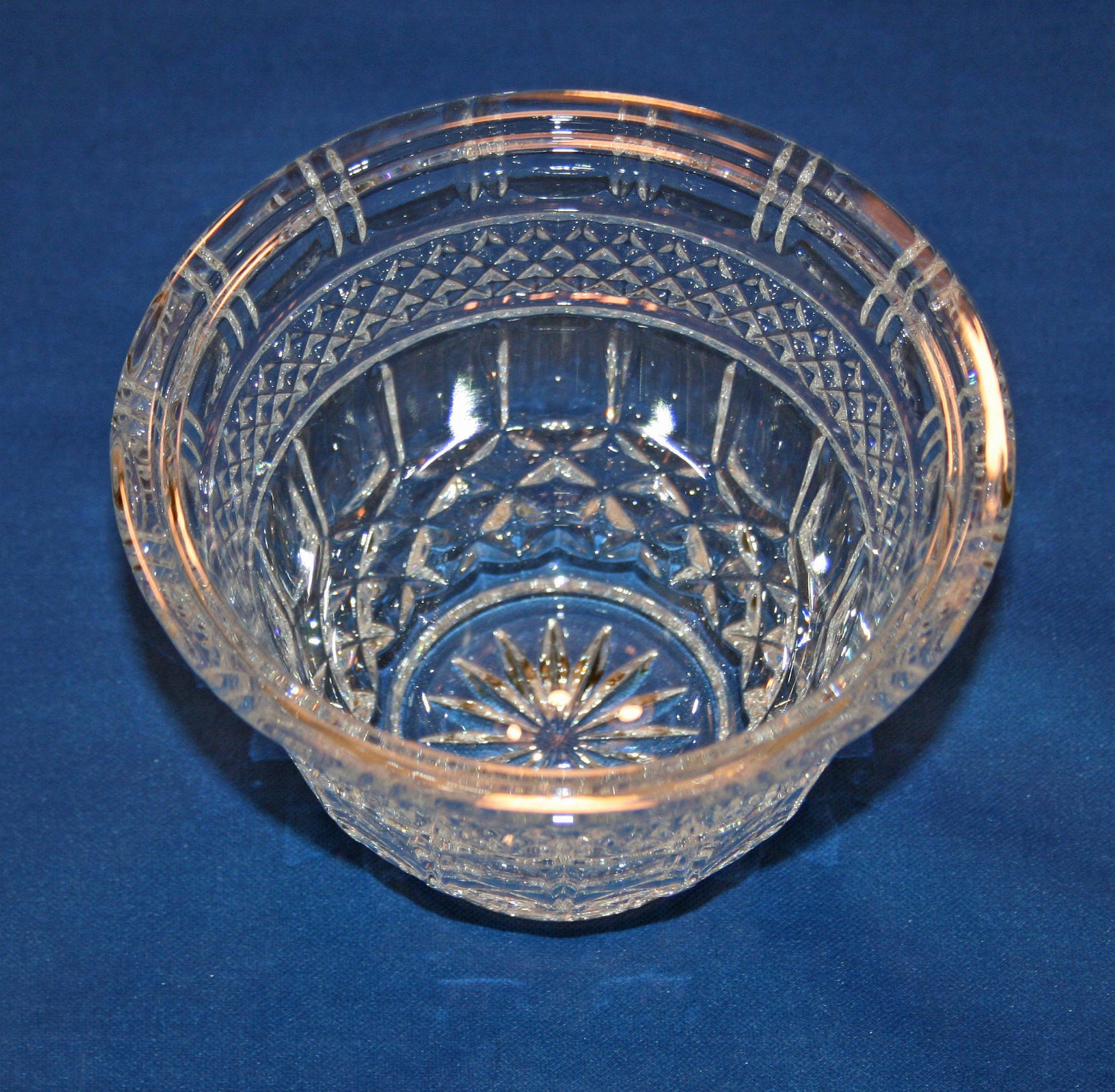 Vintage Fluted Crystal Dessert Dish Candy Bowl Nut Bowl Fruit Bowl