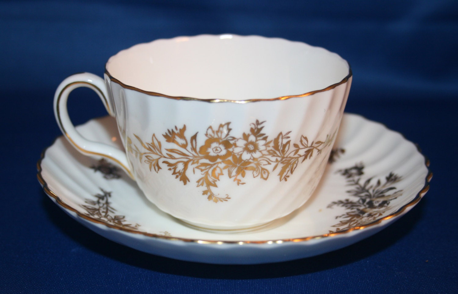 Vintage Minton Marlow Teacup and Saucer Made in England Porcelain Tea