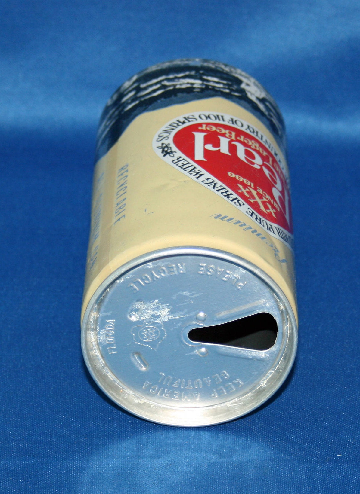 Vintage Pearl Fine Lager Beer Can 12 Oz Pull Tab Aluminum Opened Empty