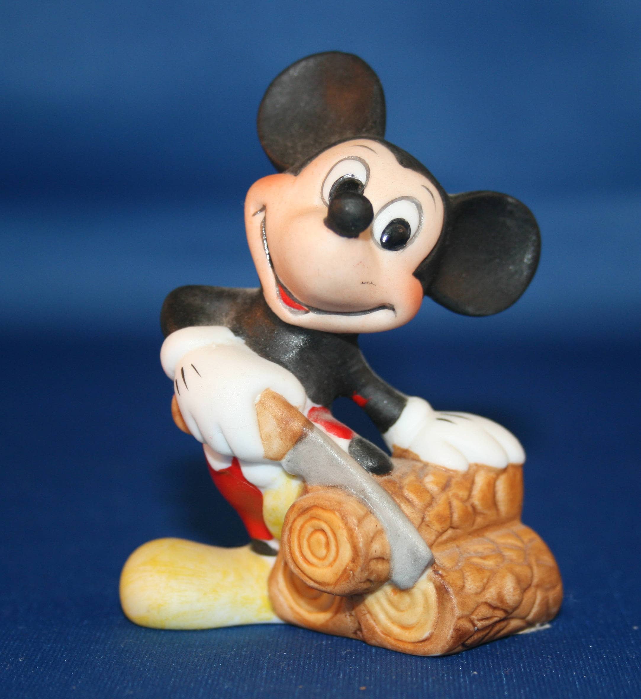Vintage Disney Mickey Mouse Figurine Walt Disney Productions Made in Taiwan Figure Disneyland