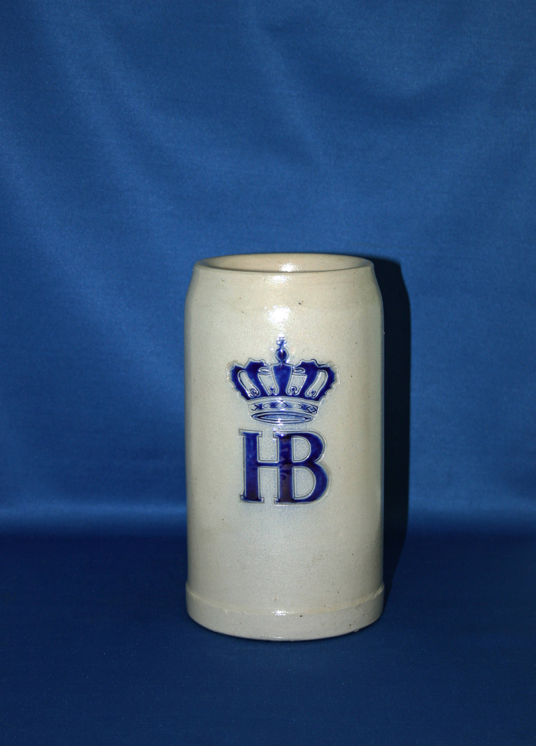 Vintage Hand Made HB Salt Glazed Stoneware HB 1 Liter Tankard Made in