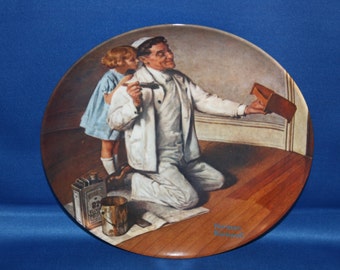 Vintage Edwin M Knowles Norman Rockwell Heritage Collectors Plate – The Painter 1983 Cabinet Plate Collector Plate