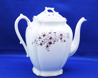 Antique Coffee Pot Carlsbad China Floral Made in Austria Karlsbad Teapot Tea Vintage