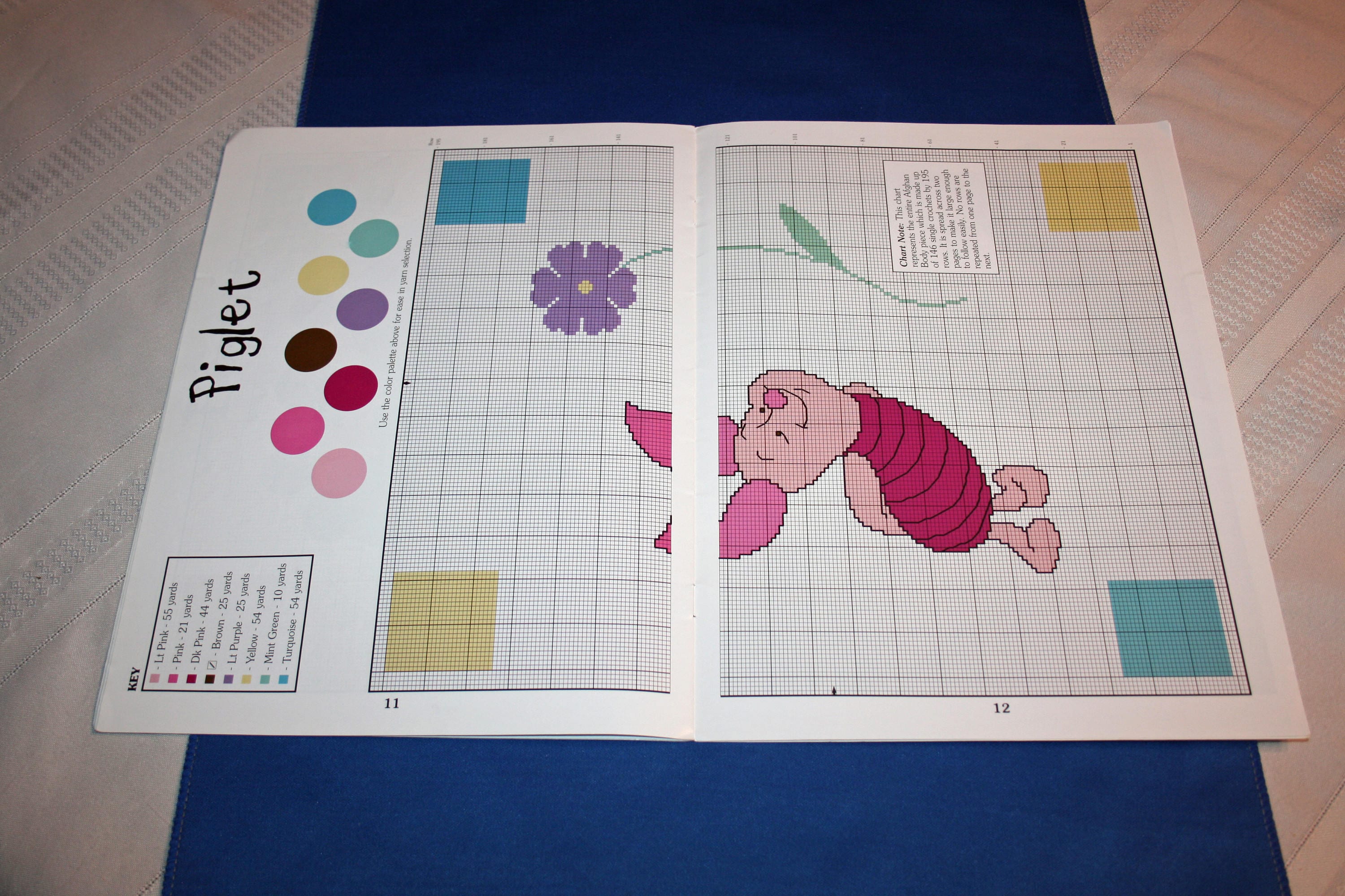 Disney crochet afghan pattern booklet Pooh Snuggle-ups ~ eeyore tigger piglet B 