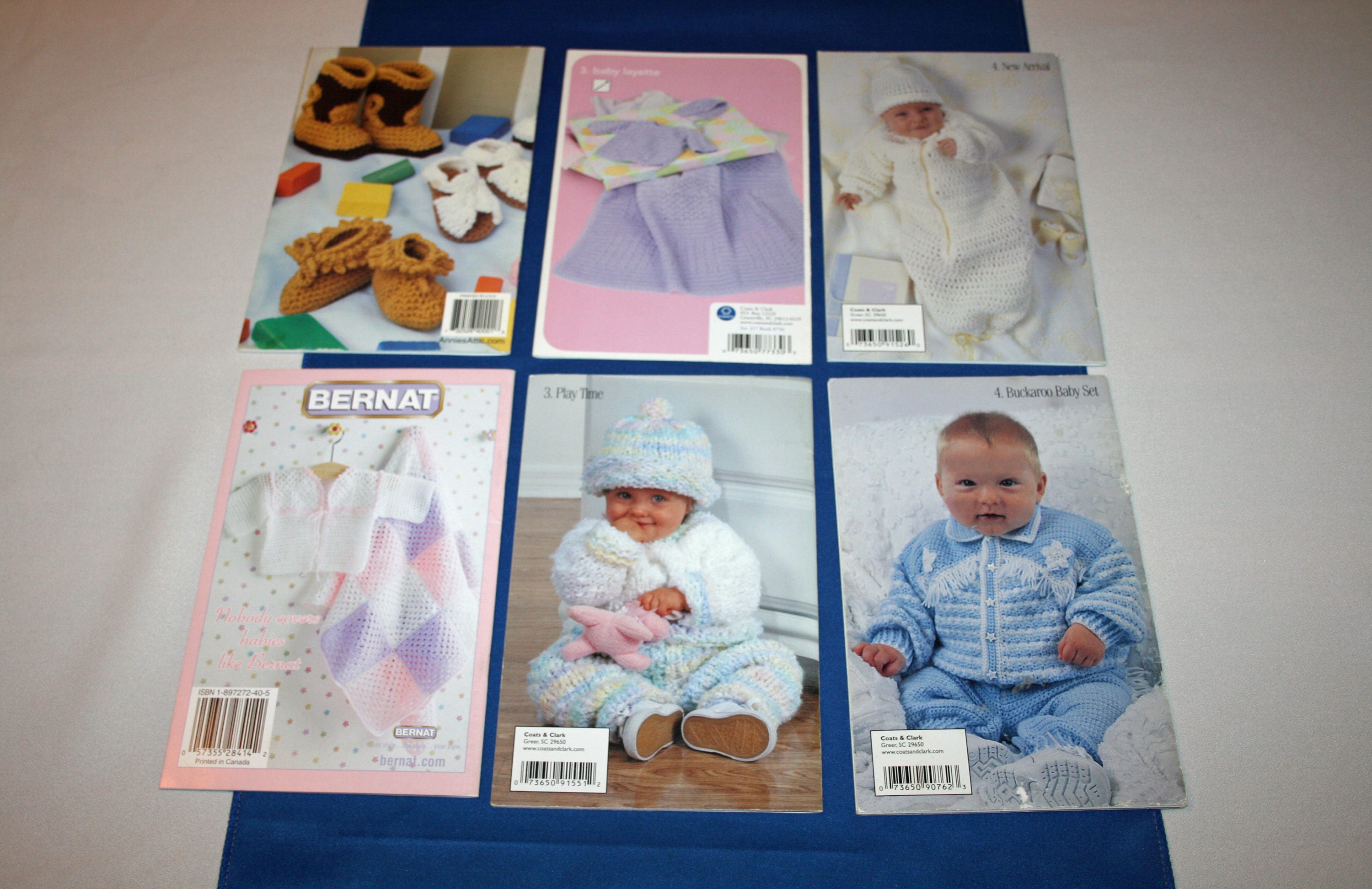 Six Knitting and Crocheting Pattern Booklet for Babies by Red Heart