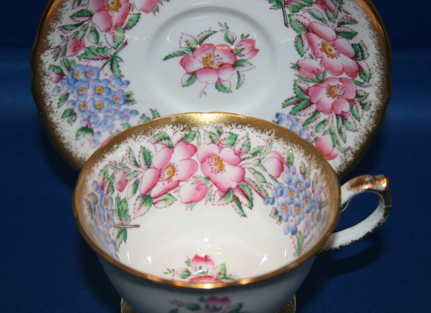 Vintage Hammersley & Co Teacup and Saucer made in England Bone China