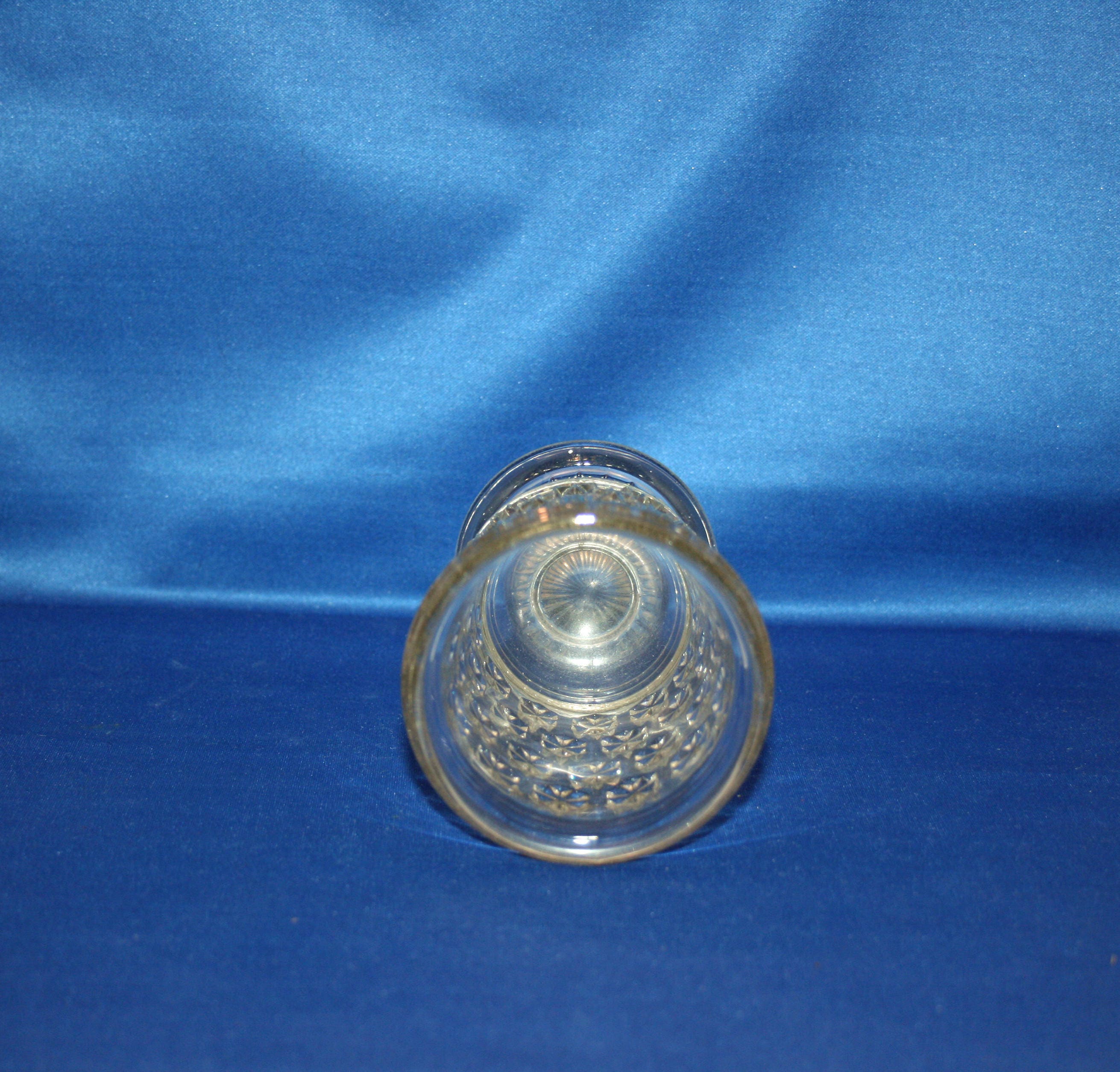 Antique EAPG Flint Glass Rosette, Pinwheel Spooner spoon holder, celery