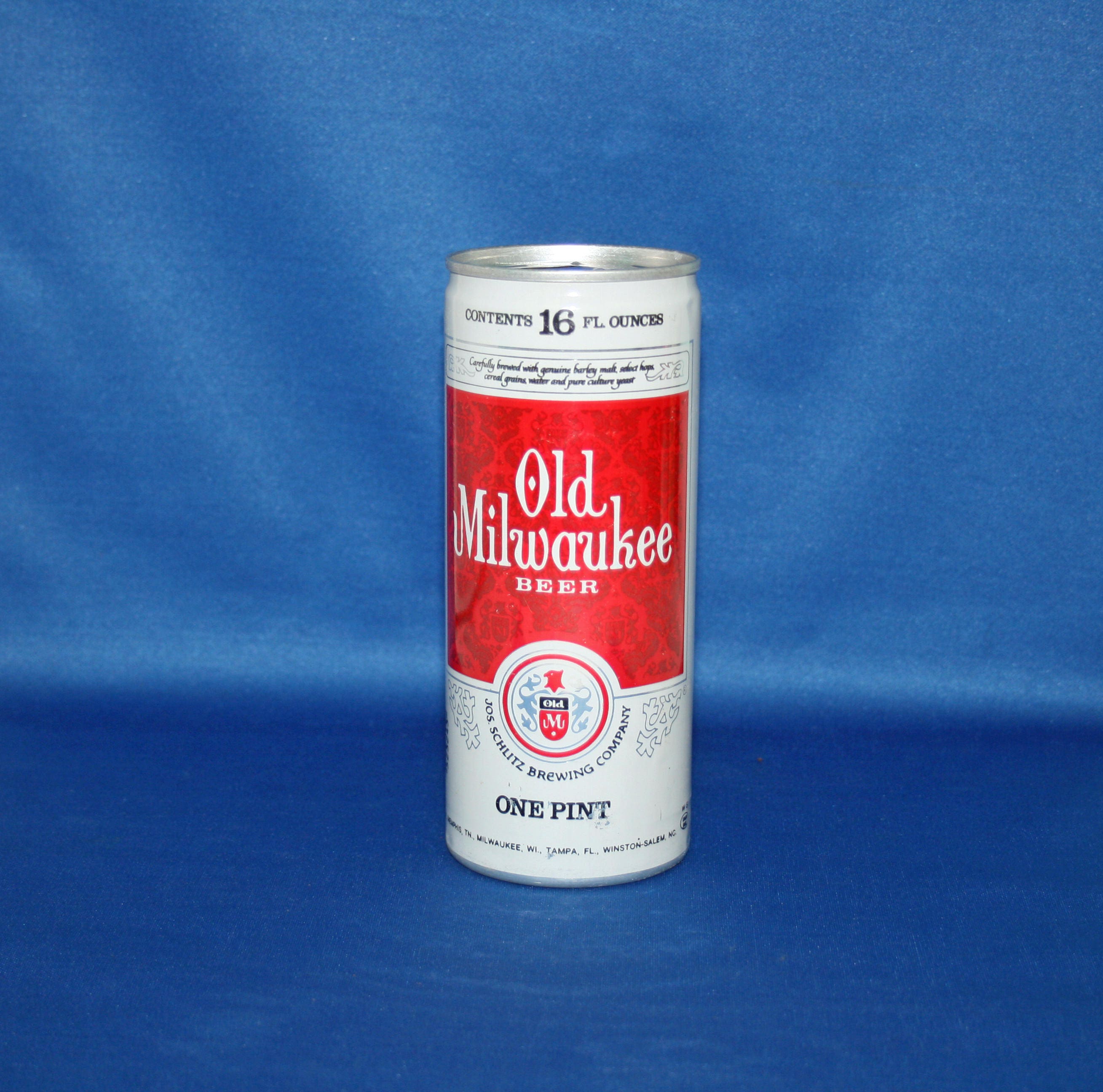 Vintage Old Milwaukee Beer Can 1975 Aluminum Pull Tab Opened Empty Bar Memorabilia Barware