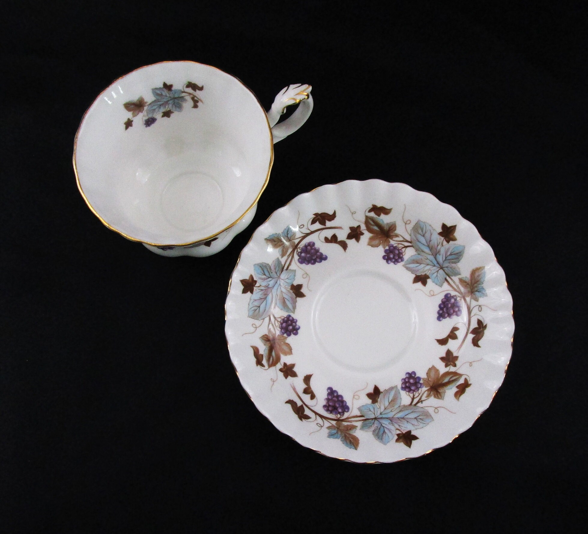 Vintage Royal Albert Bone China Teacup and Saucer Lorraine Pattern