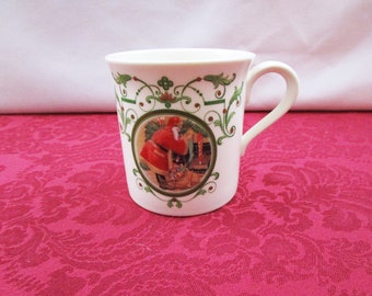 Vintage Lenox Holiday Santa Portrait Mug bone china Made in the USA Coffee Cup Christmas Hot Cocoa