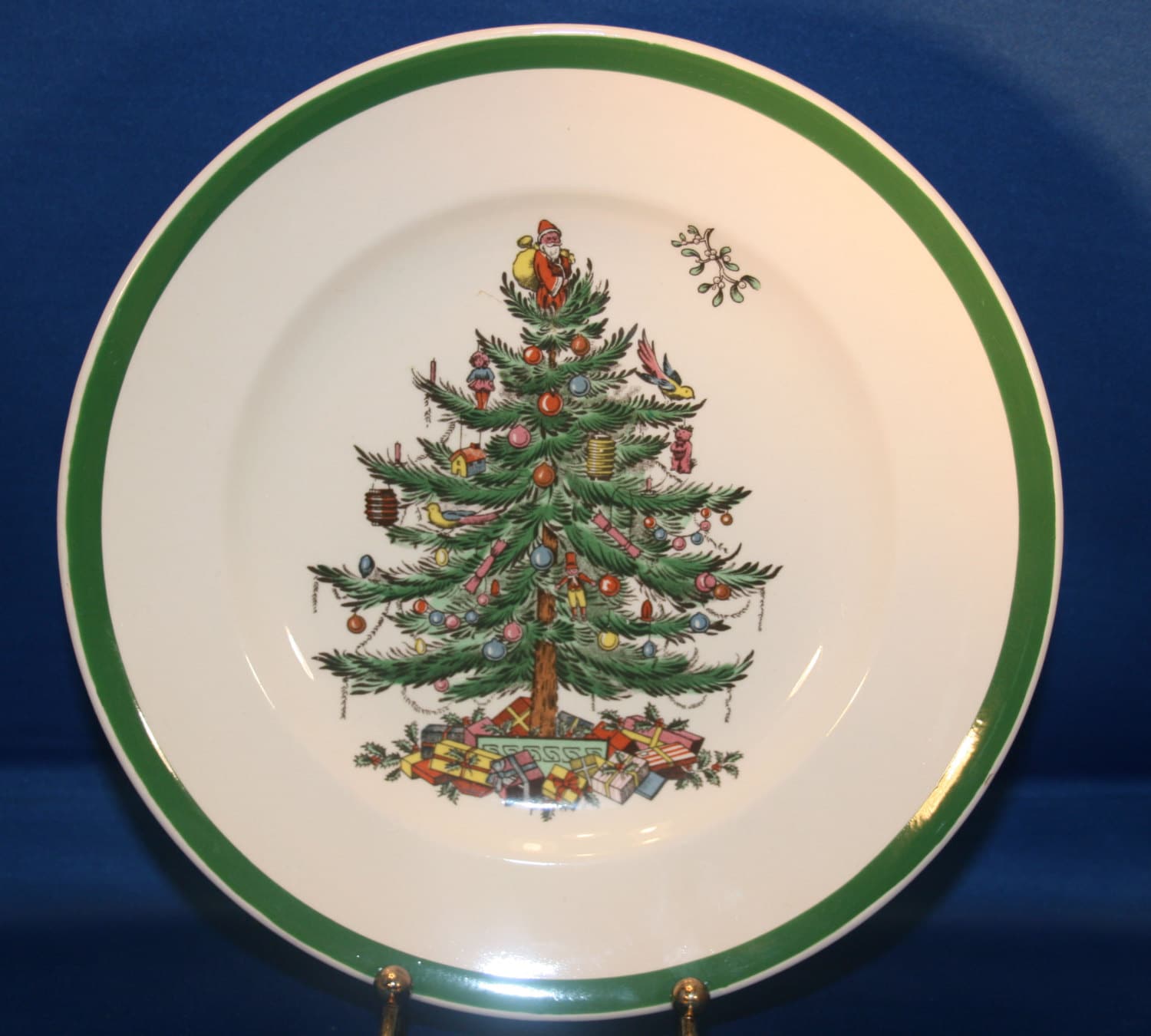 Vintage Spode Christmas Tree Holiday Salad Plate S3324 – D Made in