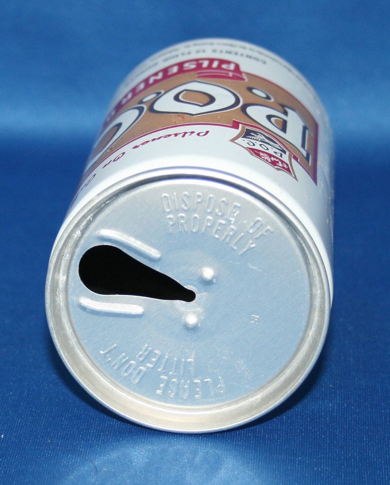 Vintage P.O.C. Pilsener Beer Can Pull Tab Steel Pilsener Brewing Co Bar