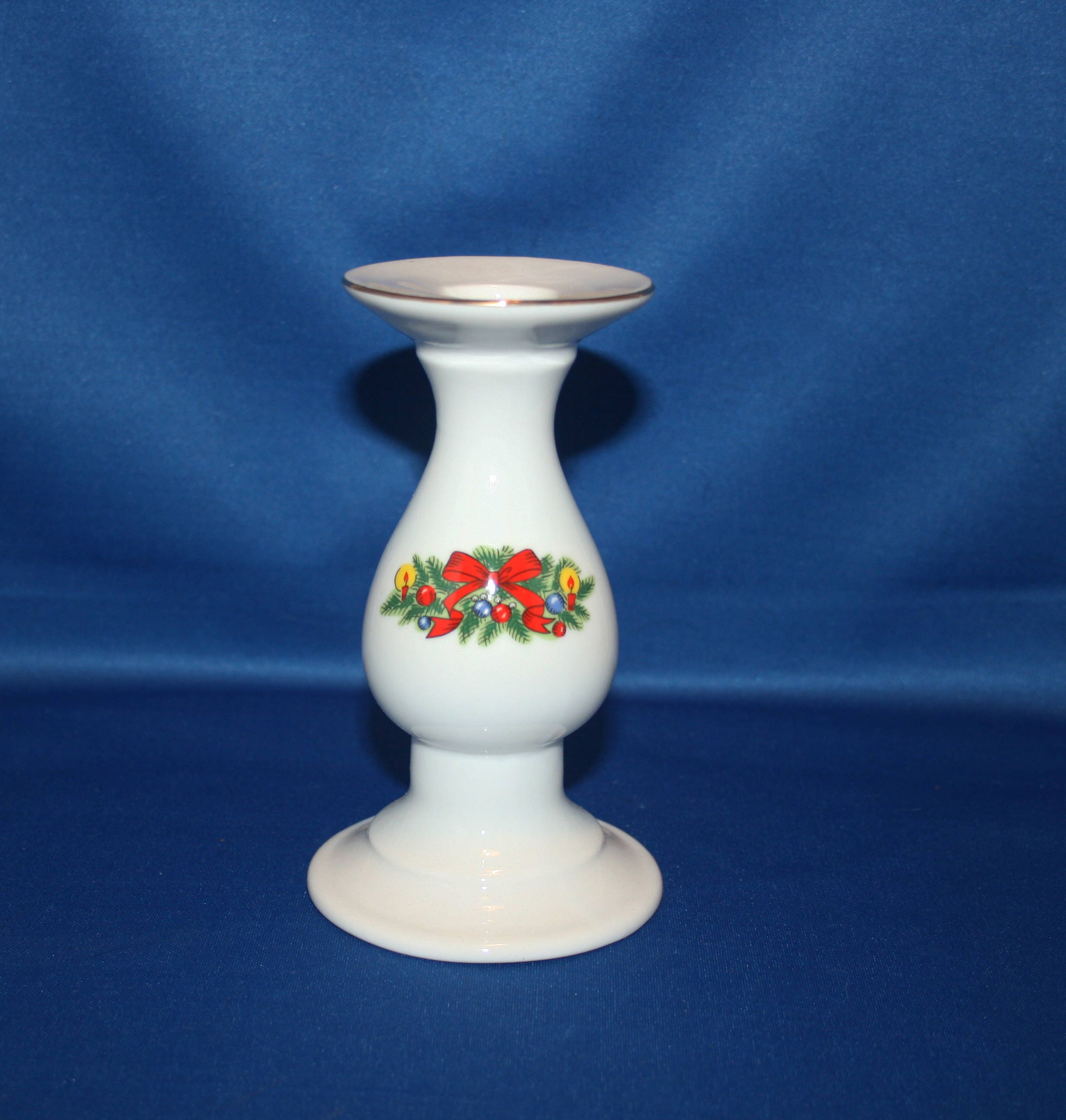 Vintage Porcelain Candlestick, Candle Holder, Christmas Treasure