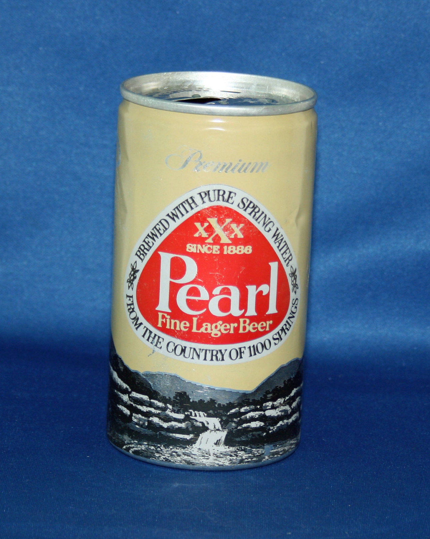 Vintage Pearl Fine Lager Beer Can 12 Oz Pull Tab Aluminum Opened Empty