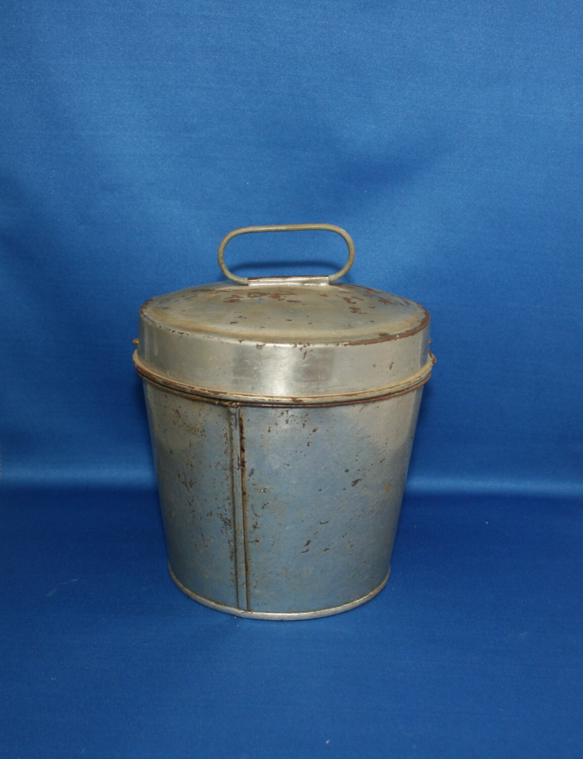 Vintage Tin Bucket Mold Primitive Tin Pudding Mold Circa 1900’s Tin