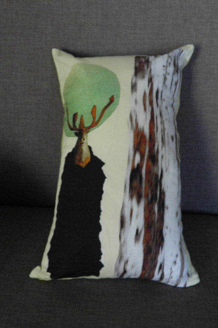 Coussin Cerf Dessin Original
