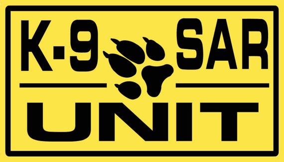 Reflective K-9 SAR UNIT Design : magnet or decal