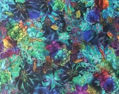 Floral Swimsuit Fabric Athletic Swim Spandex