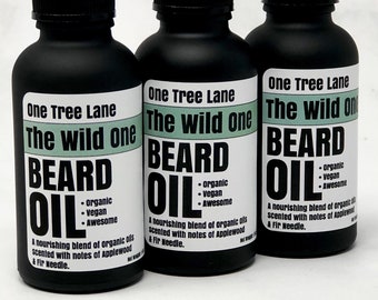 The Wild One • Applewood & Fir Needle Organic Beard Oil •