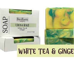 White Tea & Ginger Organic Soap ll Unwind ll Palm Free Soap • Vegan • Made with Organic Oils and Butters •