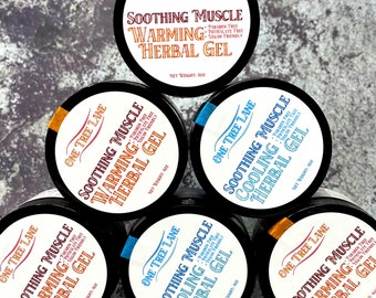 Soothing Muscle Gel • Herbal Muscle Rub • Vegan Friendly • Cooling Muscle Rub •  Warming Muscle Massage