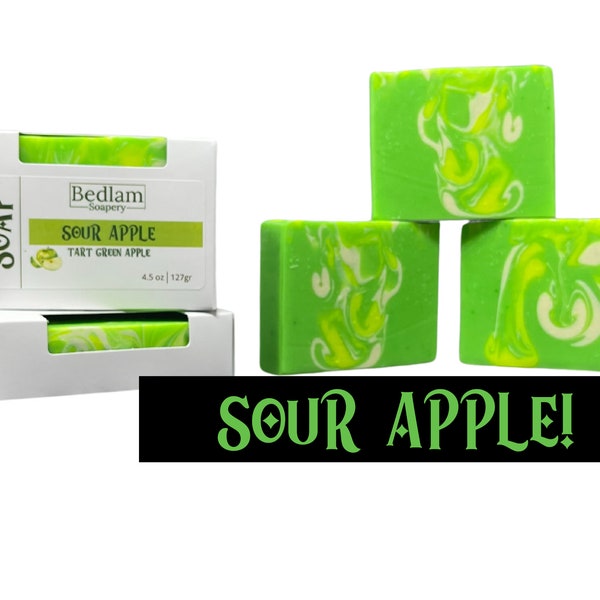 Green Apple Organic Soap ll Sour Apple ll Palm Free Soap • Vegan • Made with Organic Oils and Butters •