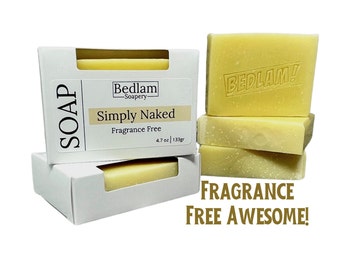 Simply Naked Fragrance Free Organic Soap • Palm Free Soap • Vegan • Made with Organic Oils & Butters •