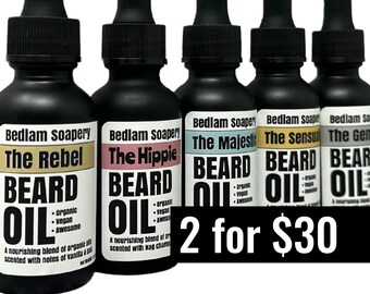 Organic Beard Oil • Pick 2 • Many Scents Available • Organic Beard Care • Your Choice •