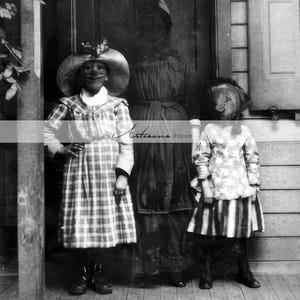 Vintage Antique Halloween Creepy Photograph - Digital Download Printable Instant Art - Paper Crafts Scrapbook Altered Art - Scary Halloween