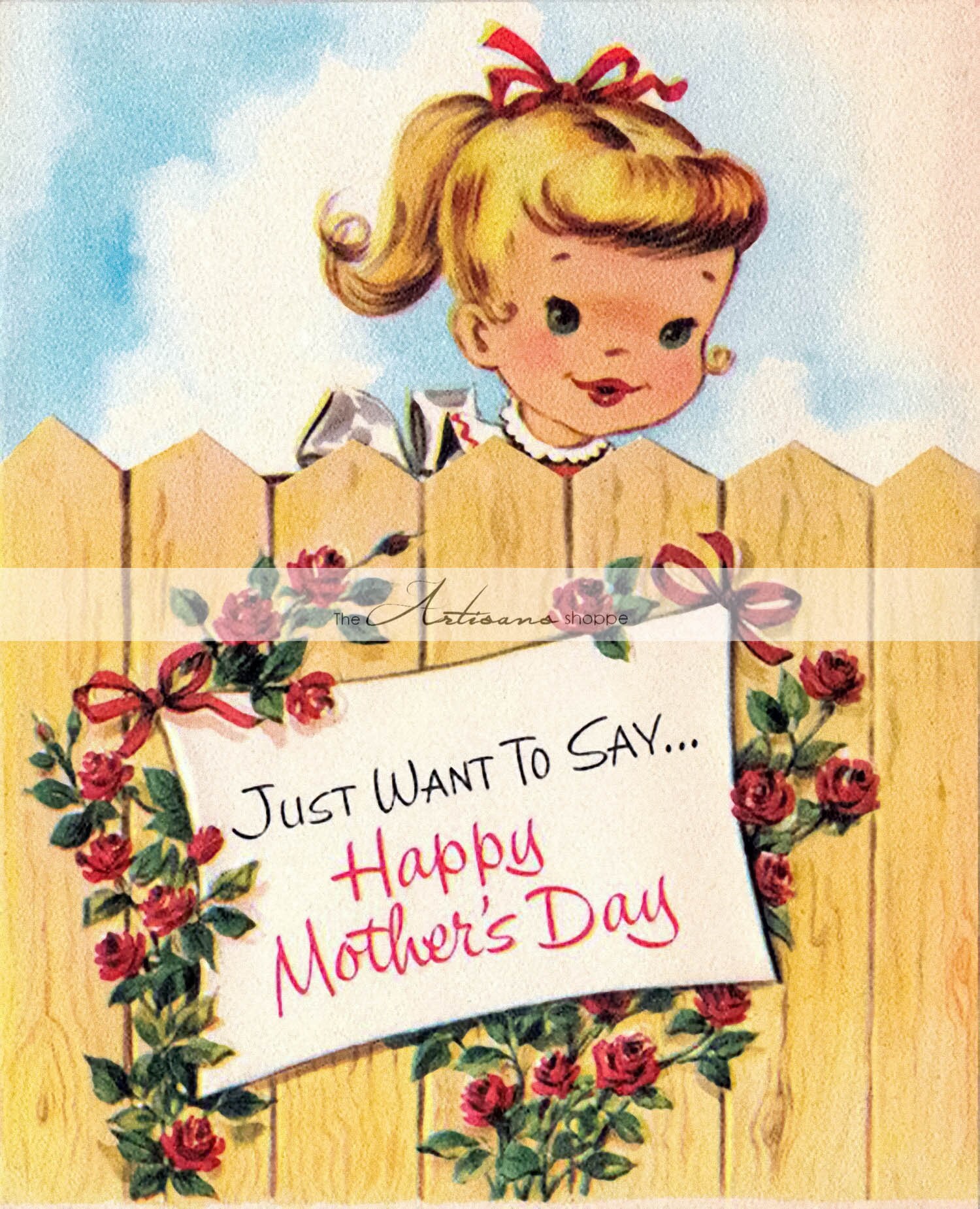 Mother S Day Card Vintage Retro Cute Printable Card Art Etsy Singapore
