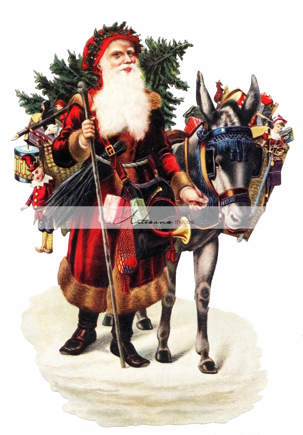 Antique vieux père Noël père Noël Kris Kringle Saint Nick Père Etsy