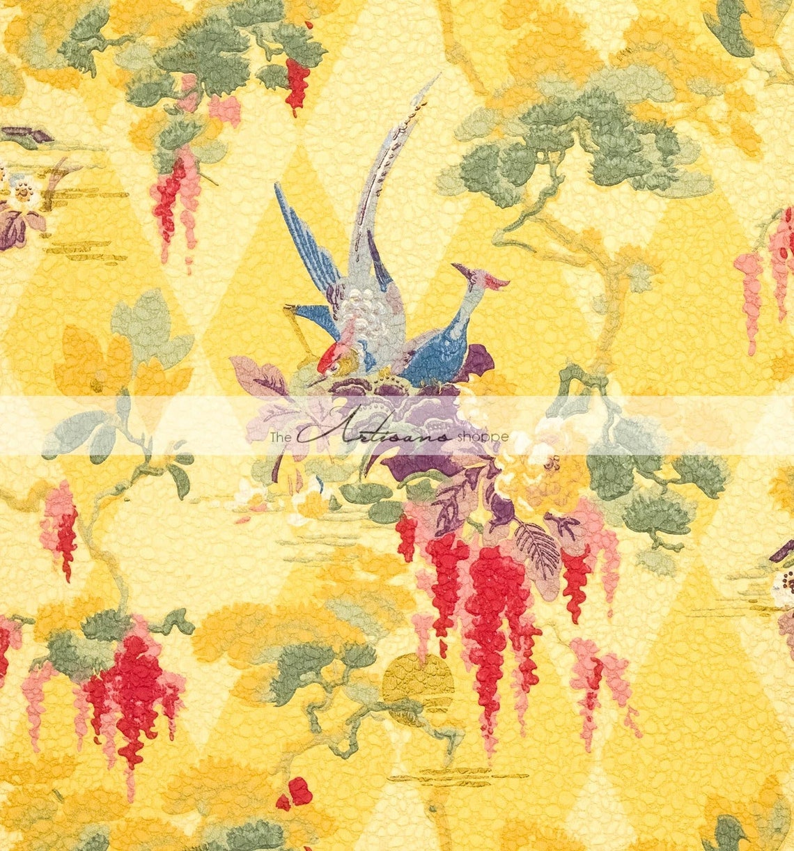Antique Wallpaper Design Bird Background Antique Art Image - Etsy