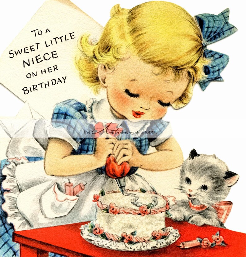 instant art printable download birthday card niece little etsy