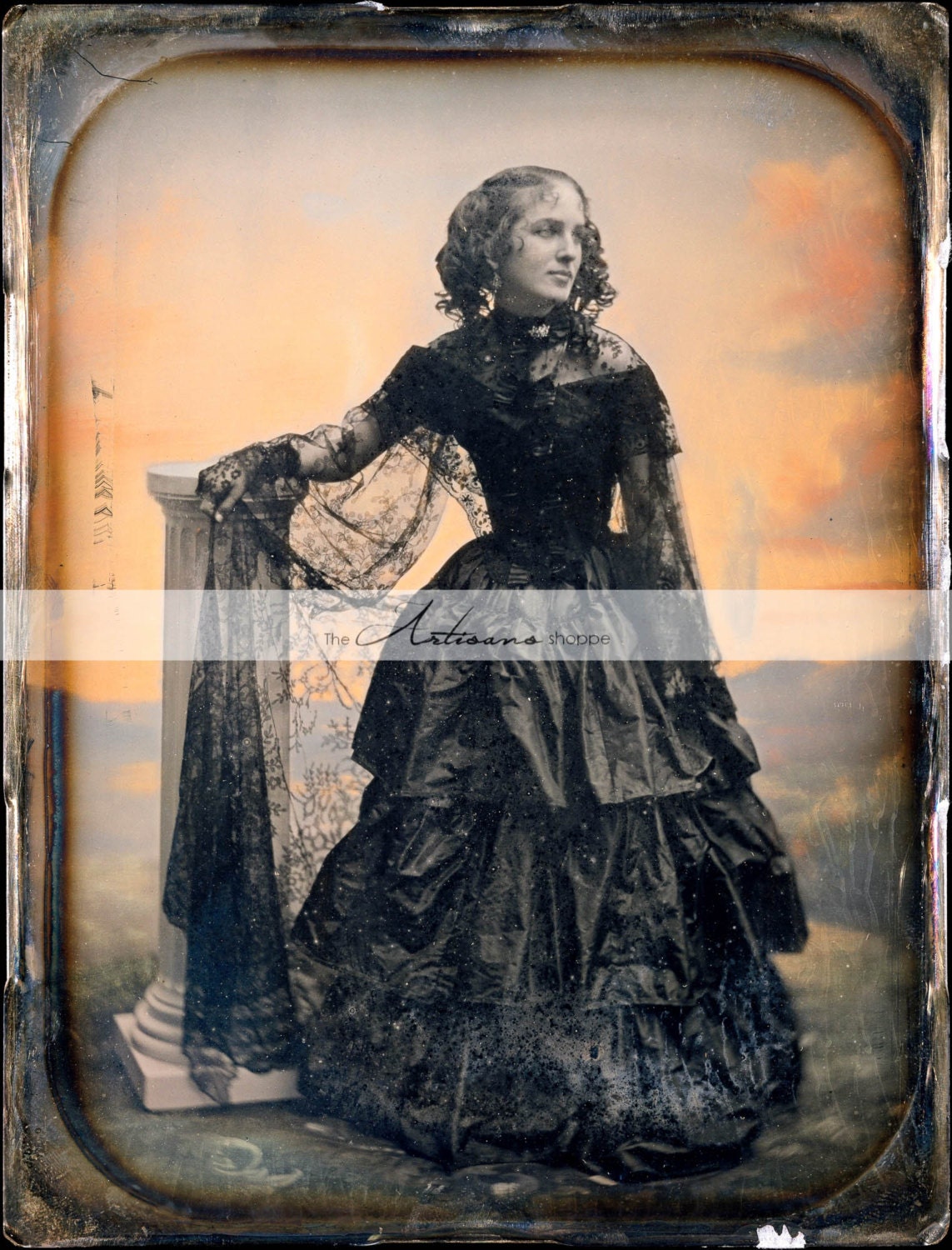1800's Victorian Gothic Woman in Black Digital Download Etsy