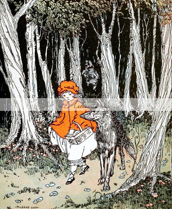 Printable Art Instant Download Little Red Riding Hood Fairy Etsy