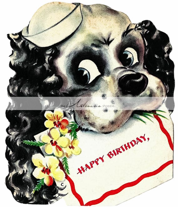 Chiot Mignon Chien Joyeux Anniversaire Cocker Spaniel Carte Etsy Chiot Mignon Chien Joyeux Anniversaire Cocker Spaniel Carte Etsy