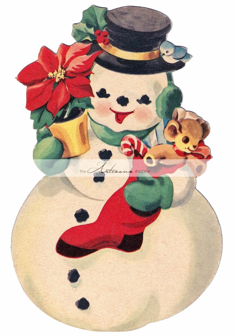 Fast Artwork Printable Down load - Xmas Snowman Classic Card - Paper Crafts Sbooking Modified Artwork - Basic Xmas Card Snowman photo relating to Vintage Christmas Sheet Music Printable,frosty the Snowman named Prompt Artwork Printable Down load - Xmas Snowman Classic Card - Paper Crafts Sbooking Adjusted Artwork - Basic Xmas Card Snowman