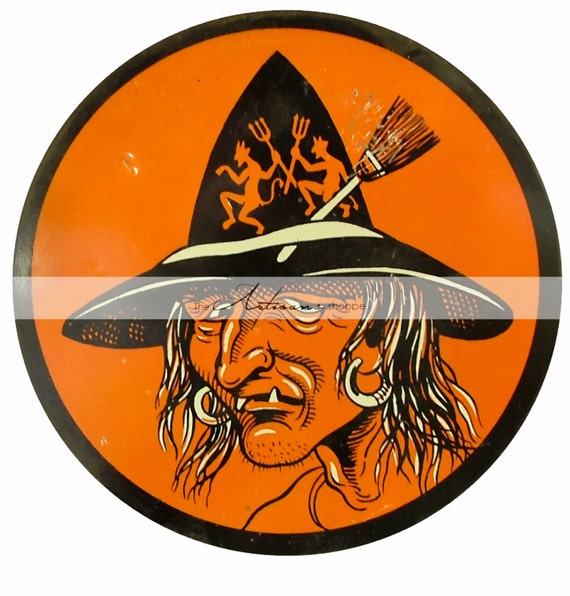 Orange demonic witch hat