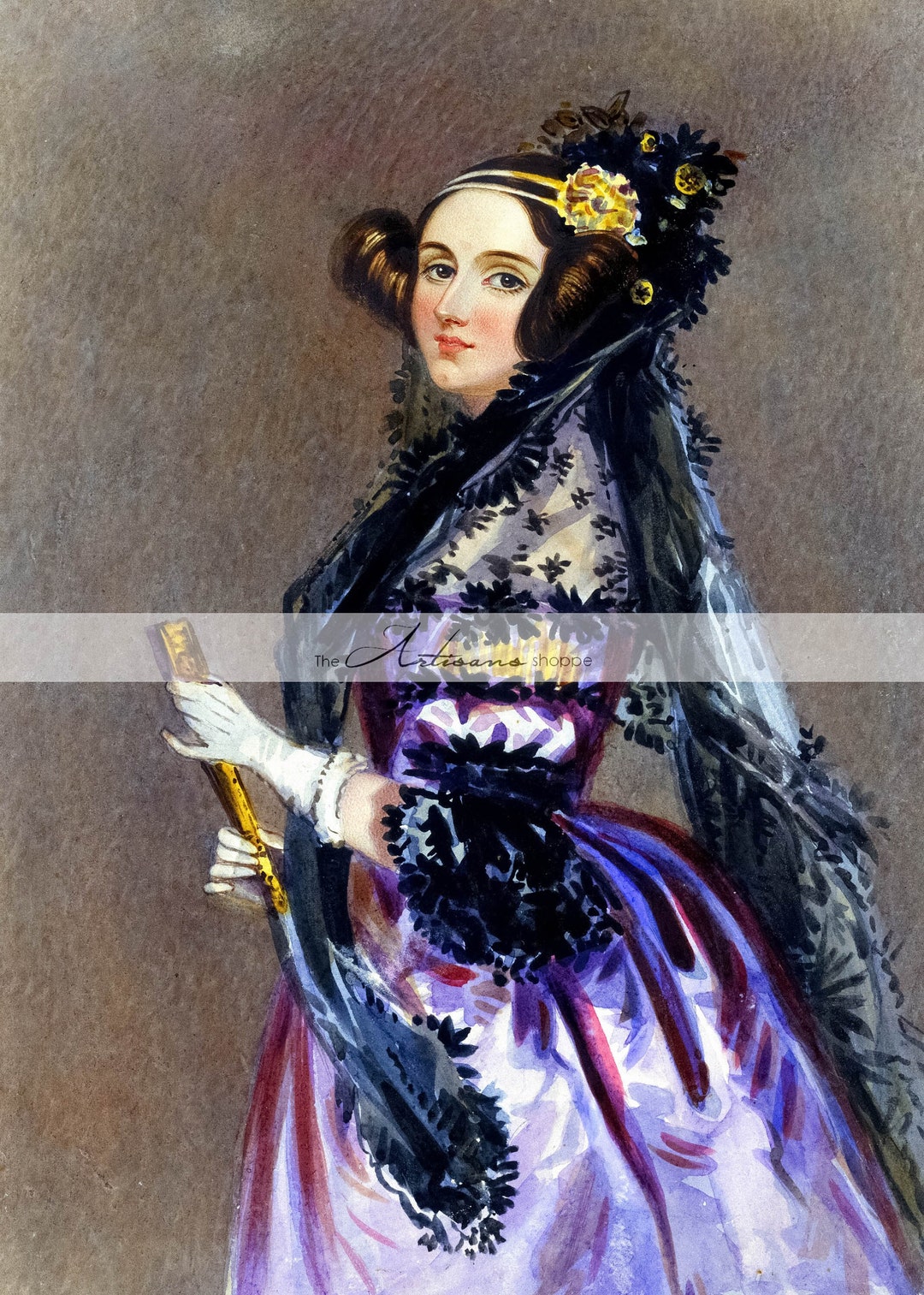 Instant Printable Download Ada Lovelace by Alfred Edward Chalon Antique ...