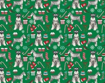 Ladies scrub hat, schnauzers ready for Christmas, gorgeous green, Snowflakes, candy canes toys Vashon style, elastic in back easy on and off