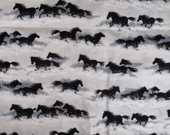 Last One! Men's_Medical_Surgical_Scrub hat_chemo hat, Horses Running on White, ties in the back