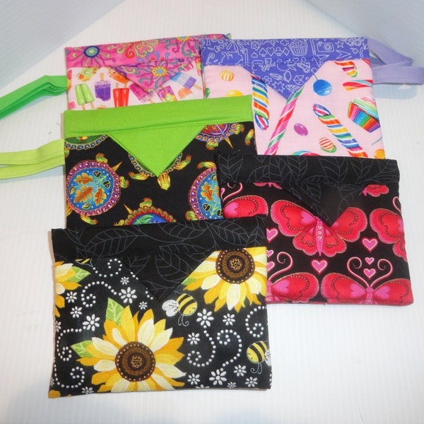 Snap bags, cosmetic bags, change purse, handmade bags. gift idea, small bag, kids fun bag, mini bag, snap pouch, some with wrist straps