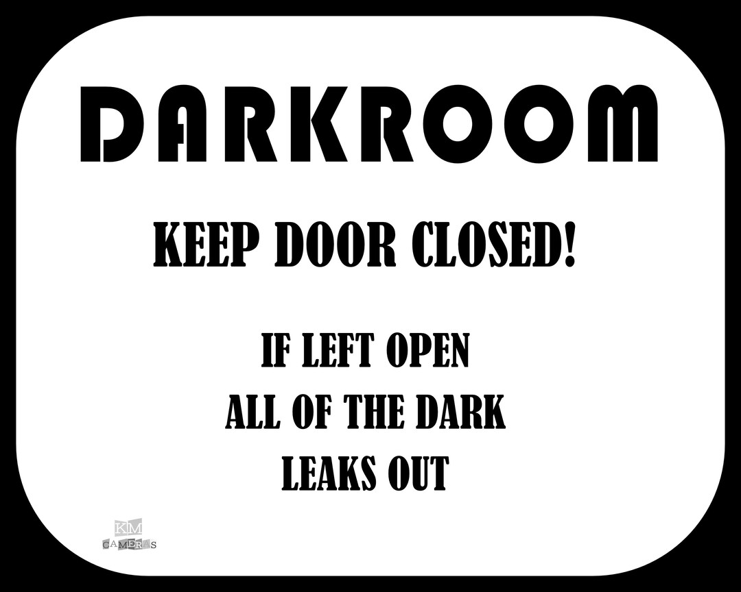 Vintage Style Darkroom Sign 8.5x 11 Instant Etsy