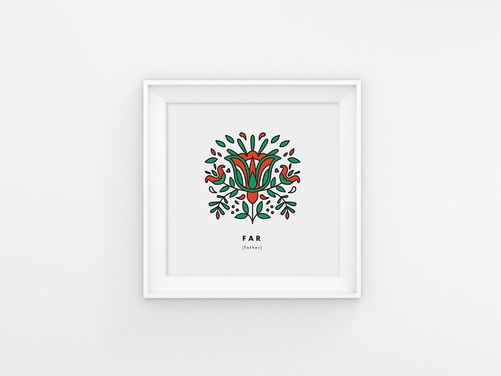 nordic father far scandinavian print modern art digital print