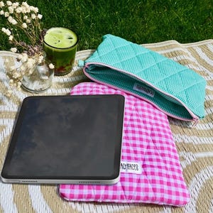 iPad Case – Handmade Quilted iPad Sleeve, Padded Tablet Cover, Custom Fit Protective Pouch