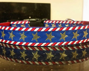1" Stars and Stripes Patriotic Collar