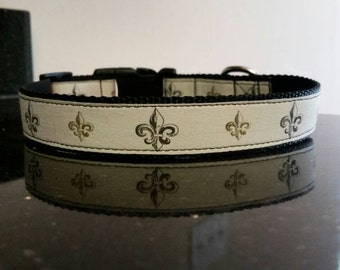 1" Fleur-de-lis Collar cotton ribbon SALE