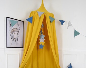 Canopy, Baldachin, Reading Nook, Hanging Play Tent, Hanging canopy, Bed Canopy, Children's Canopy, Hanging Teepee, Ochre, Kids Play Tent