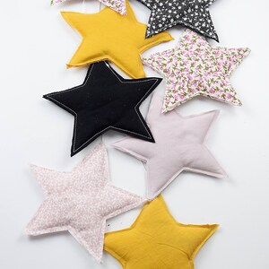 Star Garland, Nursery Garland, Teepee Garland, Fabric Pendant, Nursery Stars, Star Bunting, Room Decor image 4