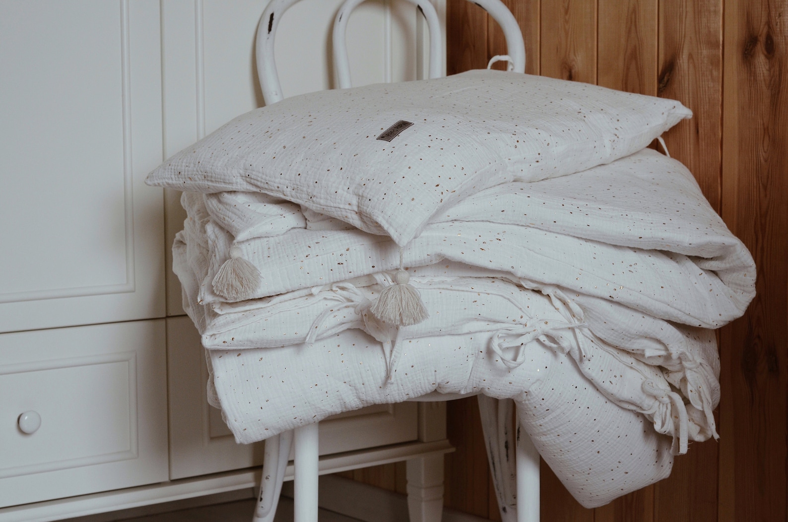 Muslin bedding Bedding with Tassel Muslin Toddler Bedding Etsy